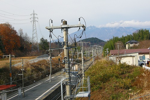 山梨県韮崎市穴山駅